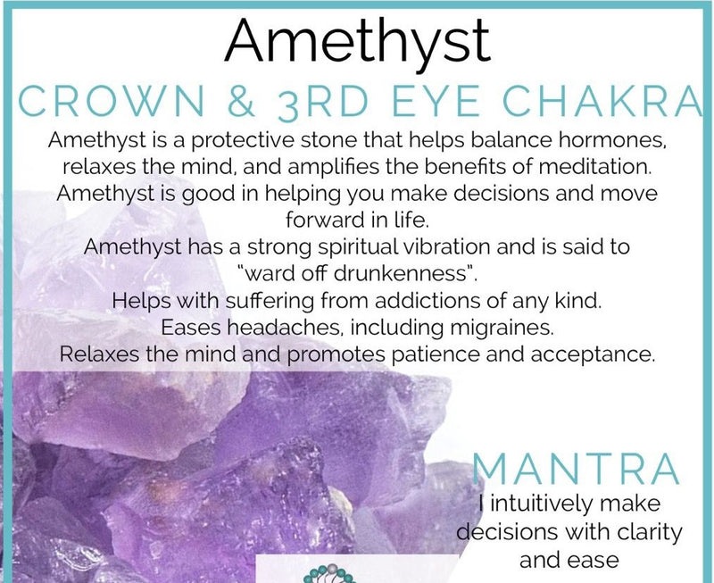 Amethyst & Rose Quartz Stretch Bracelet! Natural Crystals!