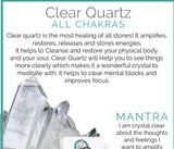 Chakra & Crystal Quartz Stretch Bracelet! Handmade Natural Stones!